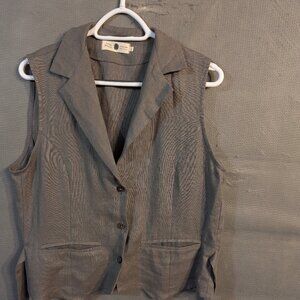 Grey Linen Vest